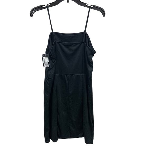 New Art Class Girls XXL (16/18) Black Spaghetti Strap Spandex Midi Dress - Picture 2 of 3